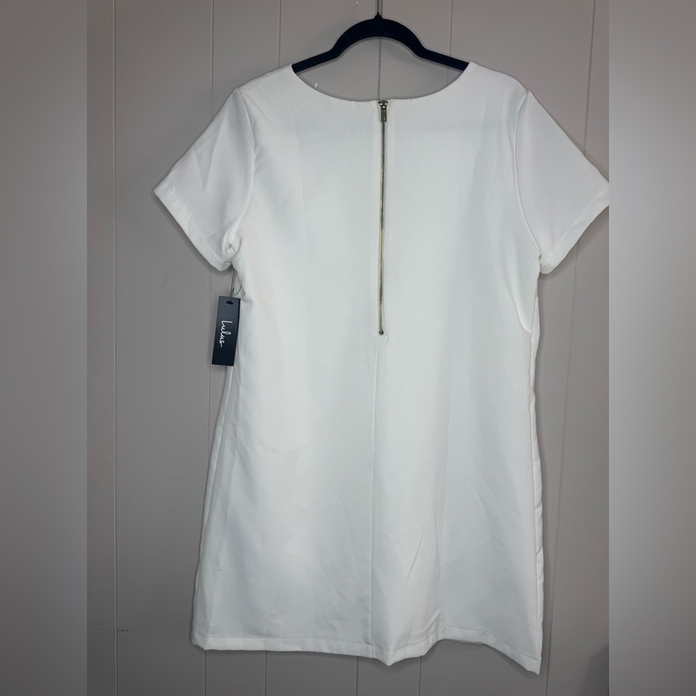 NWT Lulu's Shift & Shout Lined Ivory Shift Mini Dress Womens Size XL - Picture 4 of 13
